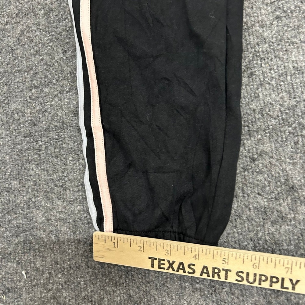 Adidas Joggers Womens Size L Black Regular Fit 3-Stripe Cuffed Athletic Pants - Picture 3 of 9